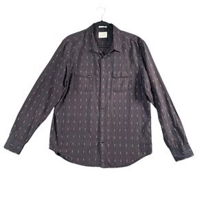 Lucky Brand Mens‎ Pearl Snap Western Shirt Patterned Long Sleeve L Rodeo Cowboy